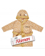 Sterntaler Kinder Bademantel personalisiert – Giraffe Kaya, Mantel mit Namen bestickt, Größe 86/92