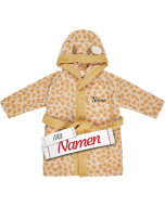 Sterntaler Kinder Bademantel personalisiert, Kinderbademantel Giraffe Kaya mit Namen bestickt – Größe 98/104