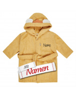 Sterntaler Kinder Bademantel personalisiert – LÖWE Leo, mit Namen bestickt, Größe 98/104