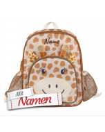 Sterntaler Kindergartenrucksack personalisiert, Giraffe Kaya mit Namen bestickt – wasserabweisend, mit Kühlfach