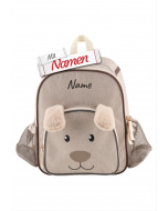 Sterntaler Kinderrucksack personalisiert, Rucksack Hund Lucky – mit Namen bestickt, wasserresistent, mit Brustgurt und Flaschenhalter