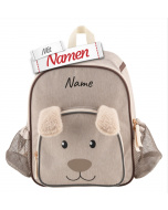 Sterntaler Kinderrucksack personalisiert, Rucksack Hund Lucky – mit Namen bestickt, wasserresistent, mit Brustgurt und Flaschenhalter
