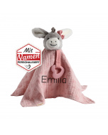 Sterntaler Kuscheltuch Emmi Girl in Rosa, 34 cm, bestickt