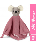 Sterntaler Maus Mabel Schmusetuch mit Namen, Mädchen Baby Geschenk zur Geburt, bestickt