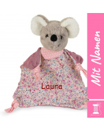 Besticktes Sterntaler Kuscheltuch Maus Mabel, Rosa, Mädchen Taufgeschenk