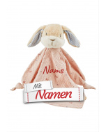 Sterntaler Schmusetuch Baby personalisiert, Hase Hanni für Mädchen mit Namen bestickt, Tröster für Geburt und Kita-Start