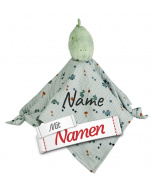 Sterntaler Schmusetuch personalisiert Dino Rexi mit Namen bestickt, Dinosaurier Baby Kuscheltuch