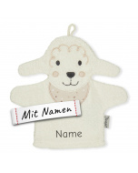 Sterntaler Spiel-Waschhandschuh Schaf Flocke, bestickt
