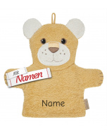 Waschlappen mit Namen bestickt Löwe Leo von Sterntaler – aus Baumwolle, hautfreundlich, für Baby und Kleinkind