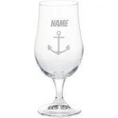 Geschenk für Papa mit Namen und Anker – Bierglas mit Text graviert mit Gravur