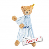 Steiff Bär Schmusetuch mit Namen personalisiert bestickt, Geschenk Junge Geburt