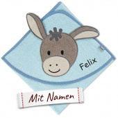Personalisiertes Sterntaler Kapuzenhandtuch Esel Emmi, Geschenk für Kleinkinder, bestickt