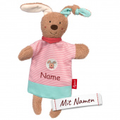 Sigikid Handpuppe-Schnuffeltuch Hase DubbiDu, bestickt