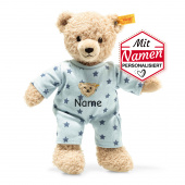 Steiff Teddy and Me Teddybär Junge Baby mit Schlafanzug, blau