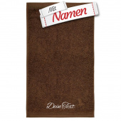 MÖVE Gästetuch 30x50 cm Java Brown Braun (731), bestickt