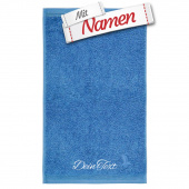 MÖVE Handtuch Blau bestickt, personalisierte Geschenkidee für Männer und Frauen, 50x100