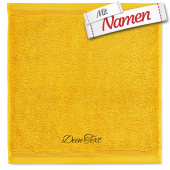 MÖVE Seiftuch 30x30 Gold Gelb (115), bestickt