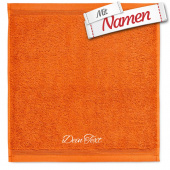 MÖVE Seiftuch 30x30 Red Clay Orange (701), bestickt