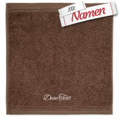 MÖVE Seiftuch 30x30 Java Brown Braun (731), bestickt
