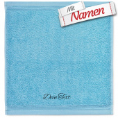 MÖVE Seiftuch 30x30 Turquoise Türkis Blau (194), bestickt