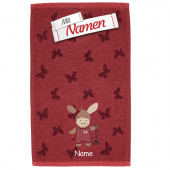 Besticktes Kinderhandtuch mit Namen, Sterntaler Emmily - individuelles Geschenk, Schmetterling