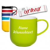 Coppa Henkelbecher, kiwi grün mit Gravur