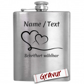 Junggesellenabschied Geschenk: Personalisierter Flachmann mit Gravur