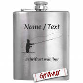 Graviertes Angel Flachmann, Jahrestags-Geschenk für Angler mit Gravur