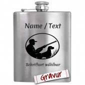 Geschenk für Outdoor-Liebhaber: Jäger Flachmann mit Gravur