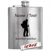 Wandern Flachmann mit Gravur - Tolle Geschenkidee für Mama oder Papa