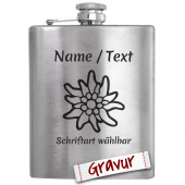 Personalisierter Wandern Flachmann mit individueller Gravur, Geschenk für Wanderer