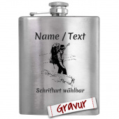 Flachmann für Bergsteiger, Gravur inklusive, ideales Weihnachtsgeschenk