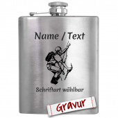 Bergsteiger Geschenk: Flachmann mit Gravur zum Geburtstag