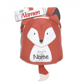 Lässig Mini Rucksack Fox mit Namen bestickt - ideales Geschenk für Kita-Kinder