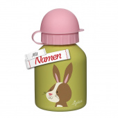 Sigikid Trinkflasche Hase 250ml, personalisiertes Geburtstagsgeschenk für Kinder, Mädchen mit Gravur