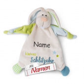 NICI Stofftier-Schmusetuch Hase mit Namen bestickt, Kuscheltier Kleines Schlitzohr