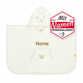 Babygeschenk: Steiff Poncho mit Namen, Badetuch personalisiert, Geschenk Geburt für Junge / Mädchen, bestickt