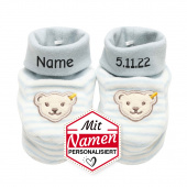 Steiff Babyschuhe GOTS Celestial Blue, 6-18M, bestickt