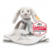 Besticktes Schmusetuch Steiff Hase, Geschenk zur Geburt / Taufe