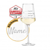 Geschenkidee: LEONARDO Puccini XL Weinglas mit Witz, Geschenk personalisiert für Frauen mit Gravur