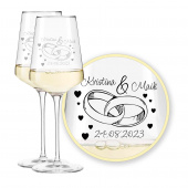 Leonardo Puccini Hochzeit Weinglas, Ringromance