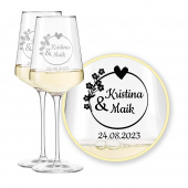 Leonardo Puccini Hochzeit Weinglas, Blütenzauber