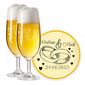LEONARDO gravierte Biergläser - Personalisiertes Geschenk für Paare mit Gravur