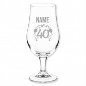 40. Geburtstag, Bierglas, Gravur