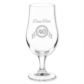 40. Geburtstag, Bierglas, Gravur