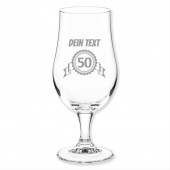 50. Geburtstag, Bierglas, Gravur