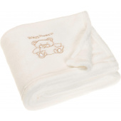 Playshoes Fleece Decke Bär natur, 75x100 cm, bestickt