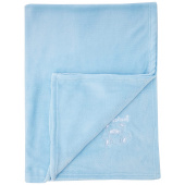 Playshoes Fleece Decke Bär blau, 75x100 cm, bestickt