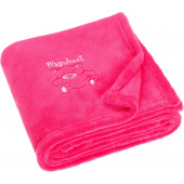 Playshoes Fleece Decke Bär pink, 75x100 cm, bestickt