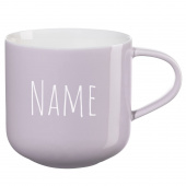 ASA Selection coppa Tasse mit Gravur, Porzellan Kaffeetasse personalisiert mit Namen als Geschenk für Frauen Männer, Kaffeebecher Lavender Lila